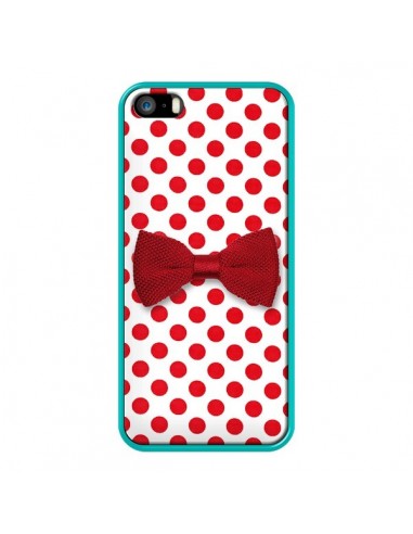 Coque Nud Papillon Rouge Girly Bow Tie pour iPhone 5 et 5S - Laetitia