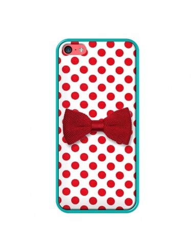 Coque Nud Papillon Rouge Girly Bow Tie pour iPhone 5C - Laetitia