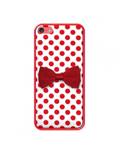 Coque Nud Papillon Rouge Girly Bow Tie pour iPhone 5C - Laetitia