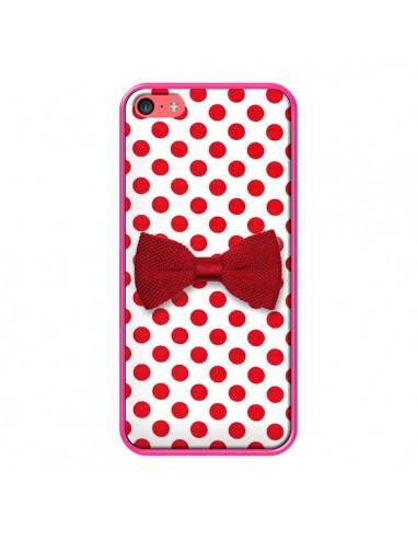 Coque Nud Papillon Rouge Girly Bow Tie pour iPhone 5C - Laetitia