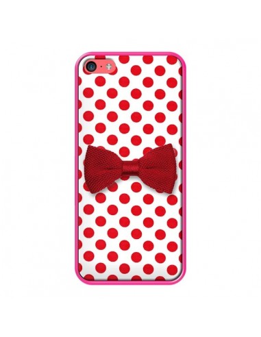 Coque Nud Papillon Rouge Girly Bow Tie pour iPhone 5C - Laetitia