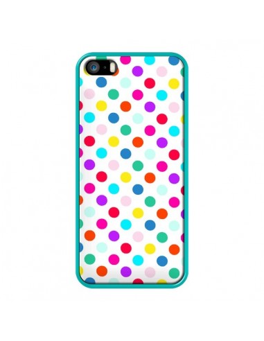 Coque Pois Multicolores pour iPhone 5 et 5S - Laetitia