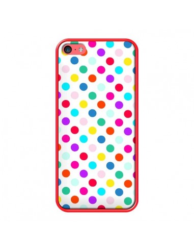 Coque Pois Multicolores pour iPhone 5C - Laetitia