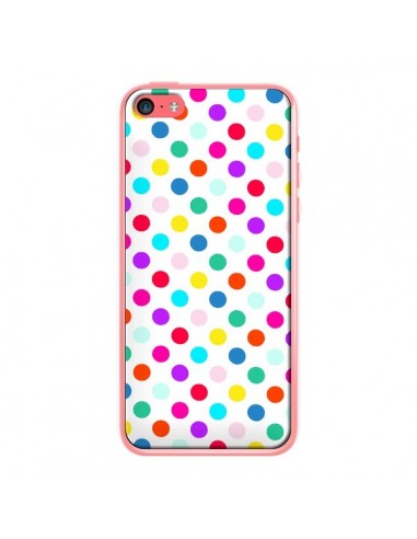 Coque Pois Multicolores pour iPhone 5C - Laetitia