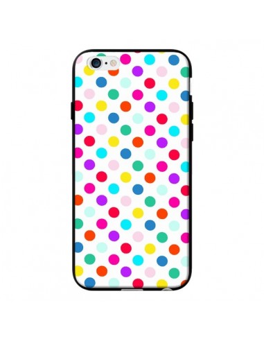 Coque Pois Multicolores pour iPhone 6 - Laetitia