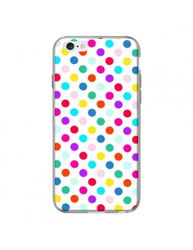 Coque Pois Multicolores pour iPhone 6 - Laetitia