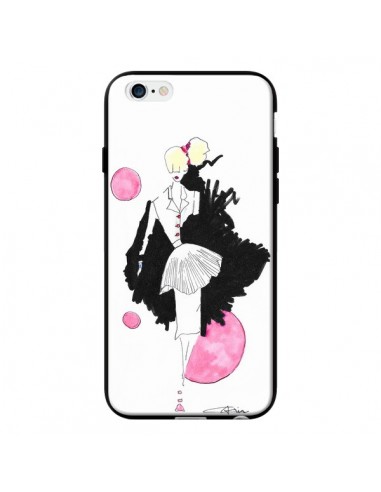 Coque Demoiselle Femme Fashion Mode Rose pour iPhone 6 - Cécile