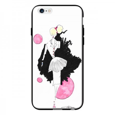 Coque Demoiselle Femme Fashion Mode Rose pour iPhone 6 - Cécile