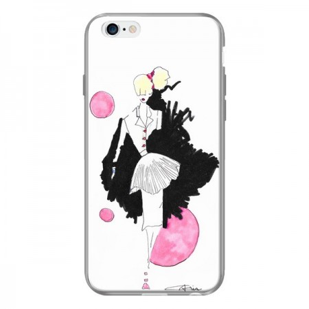 Coque Demoiselle Femme Fashion Mode Rose pour iPhone 6 - Cécile