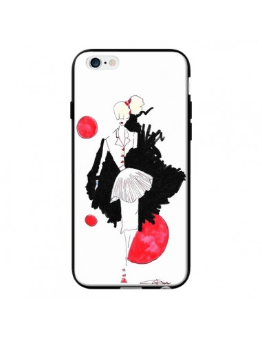 Coque Demoiselle Femme Fashion Mode Rouge pour iPhone 6 - Cécile