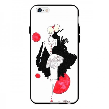 Coque Demoiselle Femme Fashion Mode Rouge pour iPhone 6 - Cécile