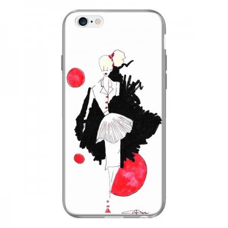 Coque Demoiselle Femme Fashion Mode Rouge pour iPhone 6 - Cécile
