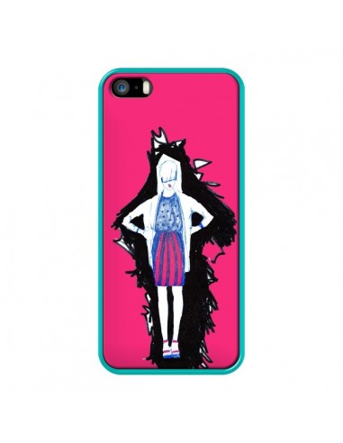 Coque Lola Femme Fashion Mode Rose pour iPhone 5 et 5S - Cécile