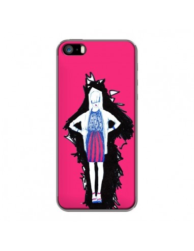 Coque Lola Femme Fashion Mode Rose pour iPhone 5 et 5S - Cécile