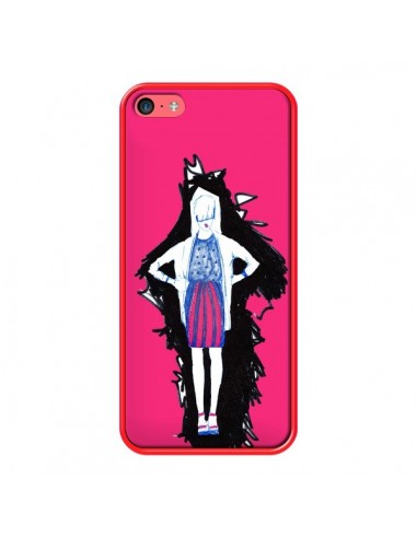 Coque Lola Femme Fashion Mode Rose pour iPhone 5C - Cécile