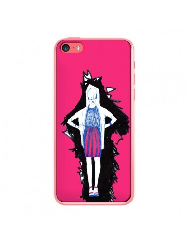 Coque Lola Femme Fashion Mode Rose pour iPhone 5C - Cécile