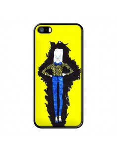 Coque Julie Femme Fashion Mode Jaune pour iPhone 5 et 5S - Cécile