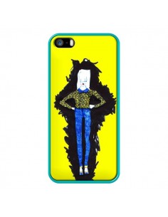 Coque Julie Femme Fashion Mode Jaune pour iPhone 5 et 5S - Cécile 2