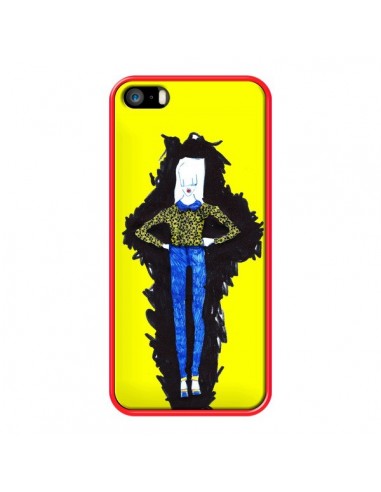 Coque Julie Femme Fashion Mode Jaune pour iPhone 5 et 5S - Cécile