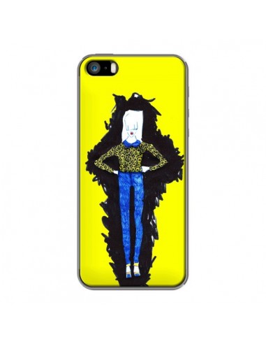 Coque Julie Femme Fashion Mode Jaune pour iPhone 5 et 5S - Cécile