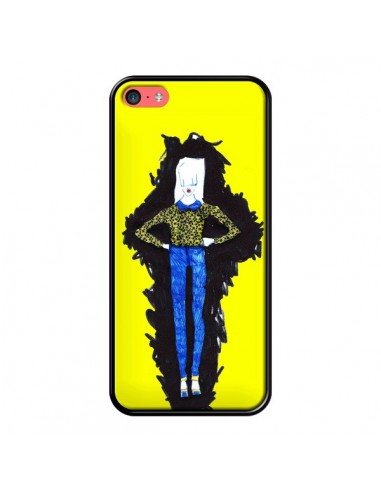 Coque Julie Femme Fashion Mode Jaune pour iPhone 5C - Cécile