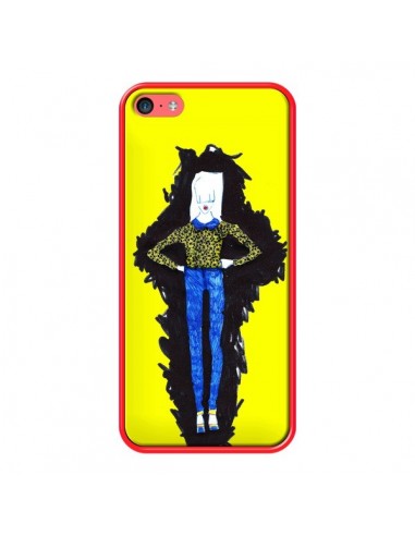 Coque Julie Femme Fashion Mode Jaune pour iPhone 5C - Cécile