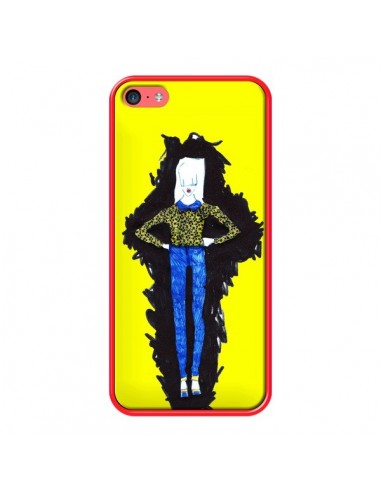 Coque Julie Femme Fashion Mode Jaune pour iPhone 5C - Cécile