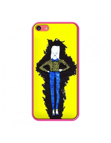 Coque Julie Femme Fashion Mode Jaune pour iPhone 5C - Cécile