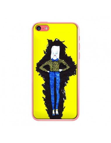 Coque Julie Femme Fashion Mode Jaune pour iPhone 5C - Cécile