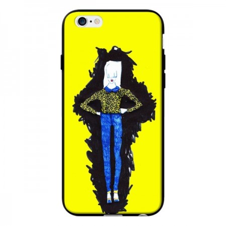 Coque Julie Femme Fashion Mode Jaune pour iPhone 6 - Cécile