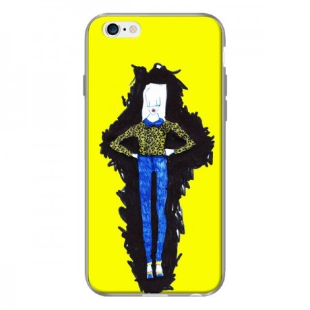 Coque Julie Femme Fashion Mode Jaune pour iPhone 6 - Cécile