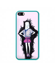 Coque Valentine Femme Fashion Mode Rose Clair pour iPhone 5 et 5S - Cécile 2