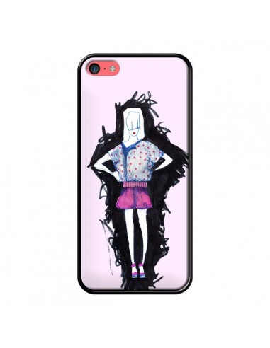 Coque Valentine Femme Fashion Mode Rose Clair pour iPhone 5C - Cécile