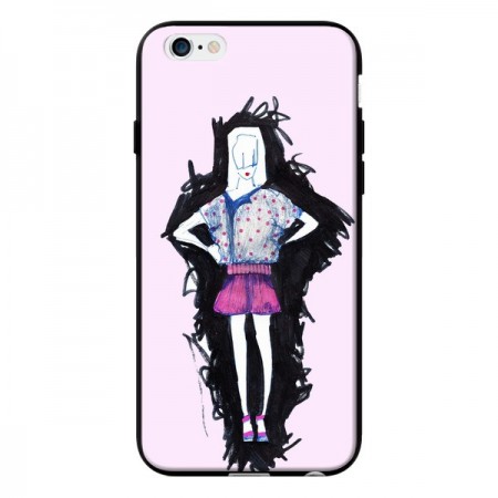 Coque Valentine Femme Fashion Mode Rose Clair pour iPhone 6 - Cécile