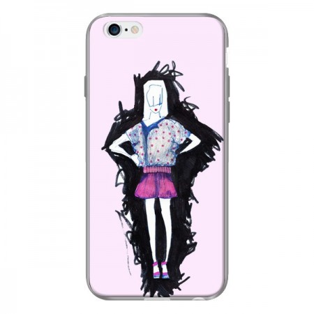Coque Valentine Femme Fashion Mode Rose Clair pour iPhone 6 - Cécile