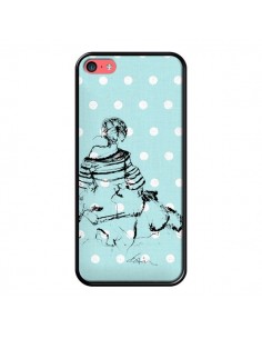 Coque Croquis Pois Femme Fashion Mode pour iPhone 5C - Cécile