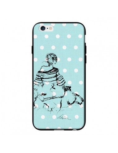 Coque Croquis Pois Femme Fashion Mode pour iPhone 6 - Cécile