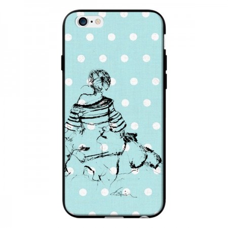 Coque Croquis Pois Femme Fashion Mode pour iPhone 6 - Cécile Coque Croquis Pois Femme Fashion Mode pour iPhone 6 - Cécile