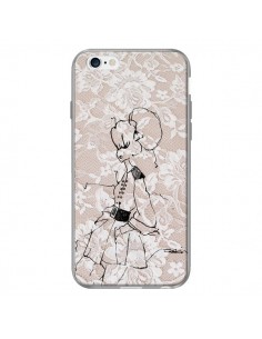 Coque Croquis Dentelle Femme Fashion Mode pour iPhone 6 - Cécile 2