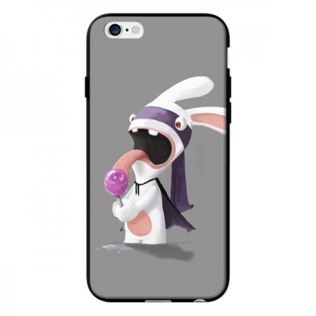 Coque Lapin Crétin Sucette pour iPhone 6 - Bertrand Carriere Coque Lapin Crétin Sucette pour iPhone 6 - Bertrand Carriere