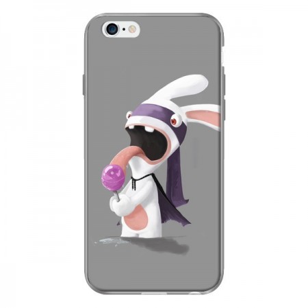 Coque Lapin Crétin Sucette pour iPhone 6 - Bertrand Carriere Coque Lapin Crétin Sucette pour iPhone 6 - Bertrand Carriere