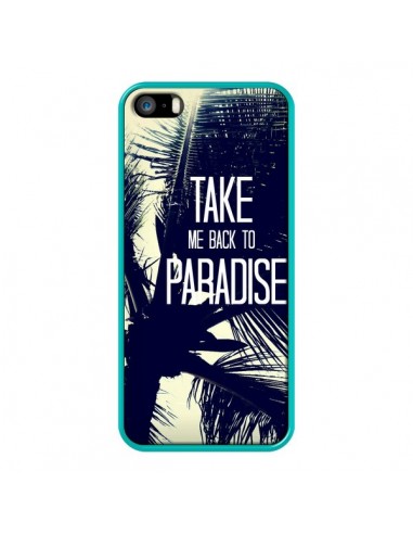 Coque Take me back to paradise USA Palmiers pour iPhone 5 et 5S - Tara Yarte