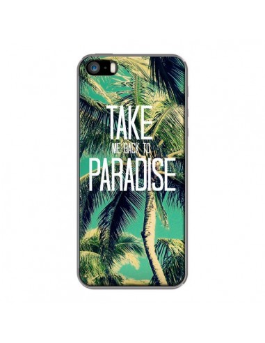 Coque Take me back to paradise USA Palmiers Palmtree pour iPhone 5 et 5S - Tara Yarte