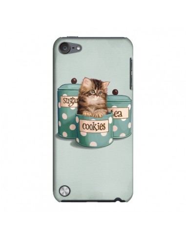 Coque Chaton Chat Kitten Boite Cookies Pois pour iPod Touch 5 - Maryline Cazenave