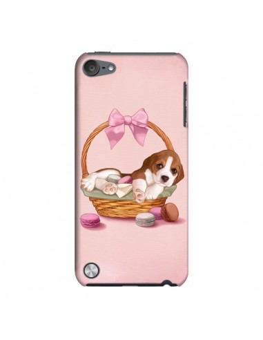 Coque Chien Dog Panier Noeud Papillon Macarons pour iPod Touch 5 - Maryline Cazenave