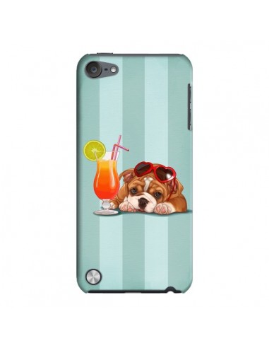 Coque Chien Dog Cocktail Lunettes Coeur pour iPod Touch 5 - Maryline Cazenave