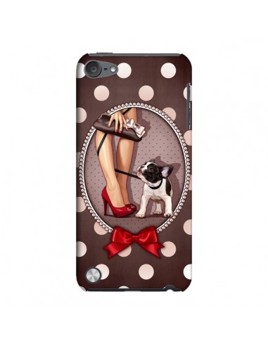 Coque Lady Jambes Chien Dog Pois Noeud papillon pour iPod Touch 5 - Maryline Cazenave