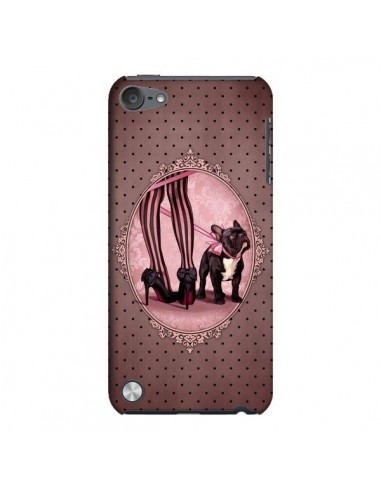 Coque Lady Jambes Chien Dog Rose Pois Noir pour iPod Touch 5 - Maryline Cazenave
