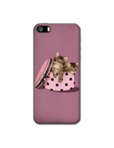 Coque Chaton Chat Kitten Boite Pois pour iPhone 5 et 5S - Maryline Cazenave