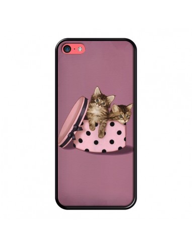 Coque Chaton Chat Kitten Boite Pois pour iPhone 5C - Maryline Cazenave